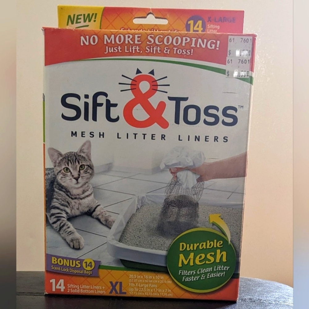 🆕Sift & Toss Mesh Litter Liners NWOT